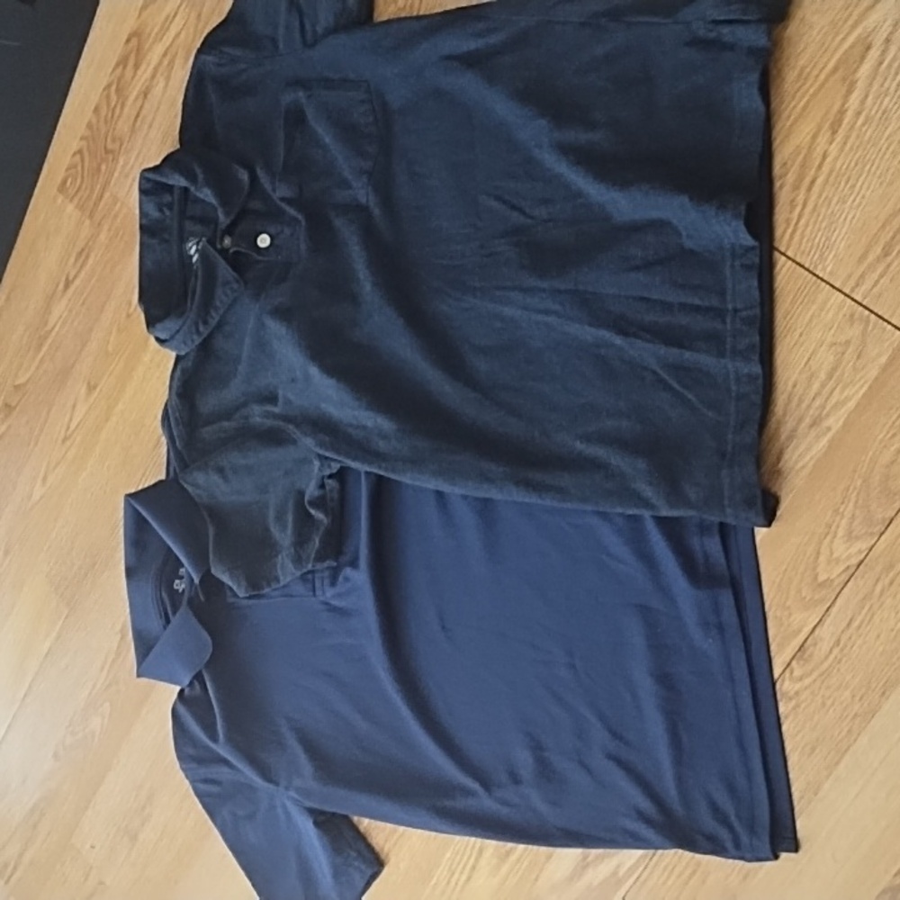 Gap XL And Old Navy 10/12 Boys Uniform Half Button Collar Shirt Two Total